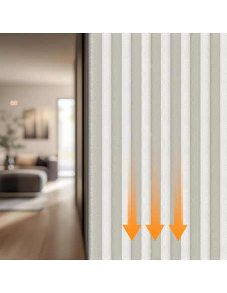 Cortina Acordeón Blackout AJAZZ 44x78 cm Beige