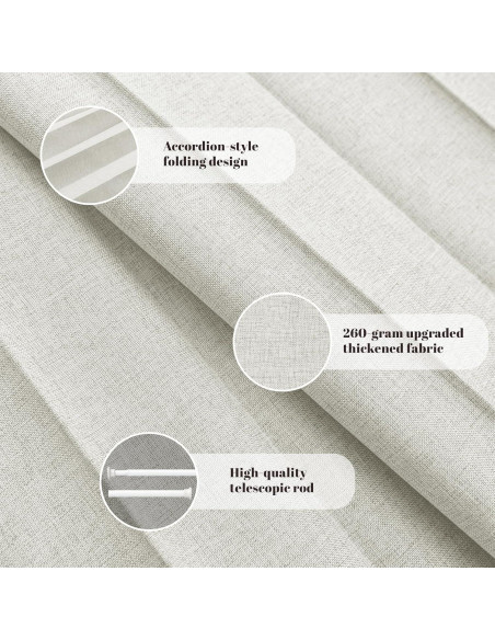 Cortina Acordeón Blackout AJAZZ 44x78 cm Beige