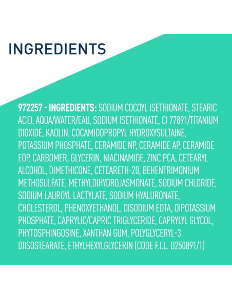 Barra Limpiadora Espumosa CeraVe 127g para Piel Grasa