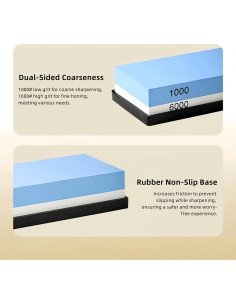 Piedra de Afilado Bellairis 1000/6000 Grano con Base Antideslizante 2
