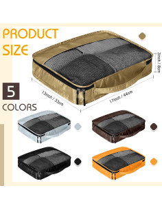 5 Cubos de Empaque Bulyoou para Maleta L Albaricoque 44x33x8cm 2