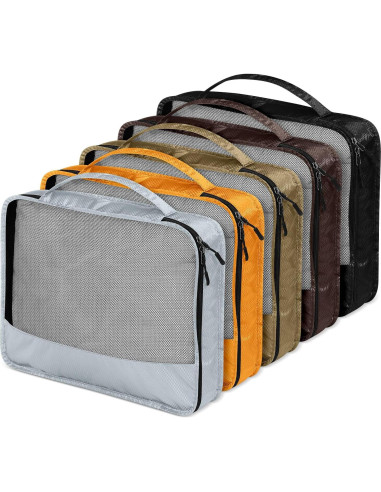 5 Cubos de Empaque Bulyoou para Maleta L Albaricoque 44x33x8cm