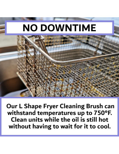 Cepillo de limpieza para freidoras FryOilSaver B53C - Alta temperatura