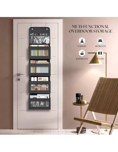 Organizador de Puerta Giraffe Creation 4 Bolsillos Negro