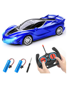 Coche RC Eléctrico 4WD YI-YANG-AII Azul 1/20 con Luces LED