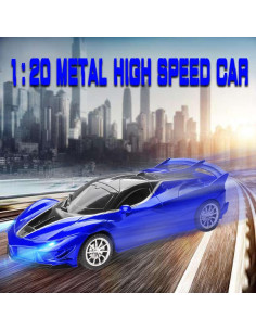 Coche RC Eléctrico 4WD YI-YANG-AII Azul 1/20 con Luces LED 2