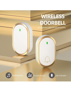 Timbre Inalámbrico Shenzhen A68 con 60 Tonos y 4 Volúmenes 2