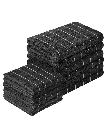 Juego de Toallas de Cocina y Paños de Platos Puomue 12 Pzas Microfibra