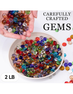 Mini Gemas de Vidrio Meschett 340PCS Decoración 0.5-0.7cm 2