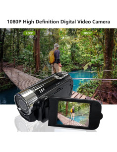 Cámara de video digital Andoer 1080P 16MP LCD 2.7" Zoom 16X 2