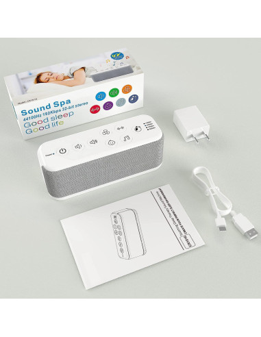 Máquina de Ruido Blanco Mesqool Recargable USB 42 Sonidos