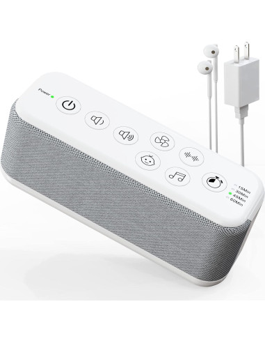 Máquina de Ruido Blanco Mesqool Recargable USB 42 Sonidos