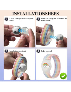 Pulsera de Nylon para AirTag Wagtune - 2 Unidades Niños 2