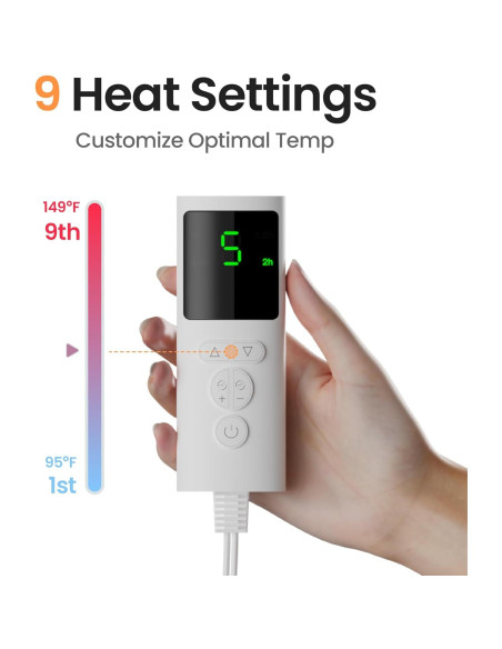 Almohadilla Calefactora GYENNO 60x30 cm 9 Niveles Calor