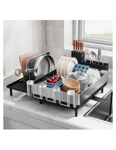 Estante Secador de Platos SUNLY Expandible Acero Inoxidable 304