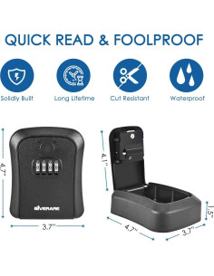 Caja de Llave GIVERARE con Cerradura de Combinación 4 Dígitos 2