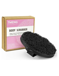 Esfregador de Cuerpo de Silicona Tmeng - Cepillo de Ducha Negro