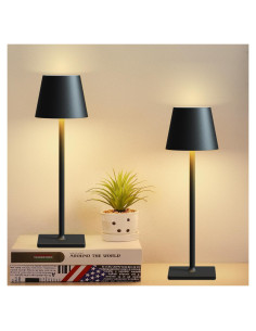 Lámpara de Mesa Inalámbrica Recargable Fizrice - 6000mAh, 2 Piezas