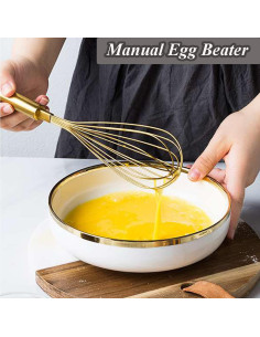 Batidor de Huevos Manual Angel's Peel Lounge Acero Inoxidable Dorado 2
