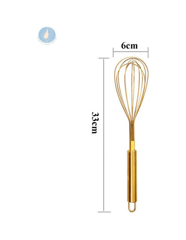 Batidor de Huevos Manual Angel's Peel Lounge Acero Inoxidable Dorado