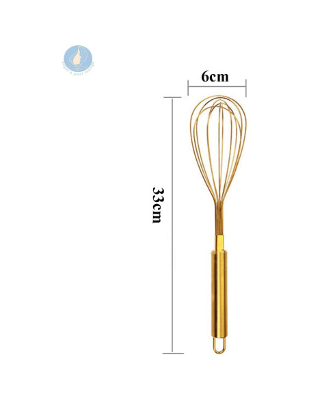 Batidor de Huevos Manual Angel's Peel Lounge Acero Inoxidable Dorado