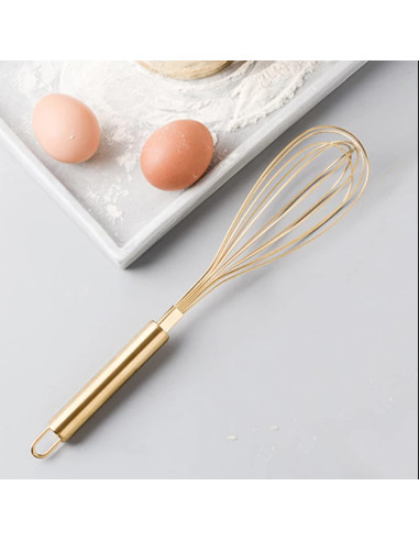 Batidor de Huevos Manual Angel's Peel Lounge Acero Inoxidable Dorado