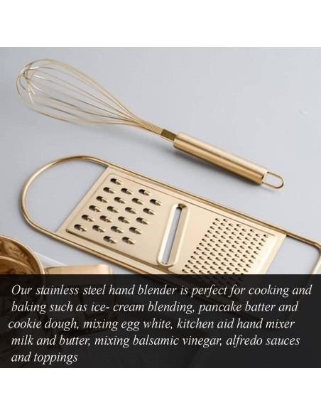 Batidor de Huevos Manual Angel's Peel Lounge Acero Inoxidable Dorado