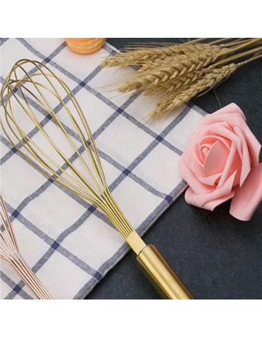 Batidor de Huevos Manual Angel's Peel Lounge Acero Inoxidable Dorado