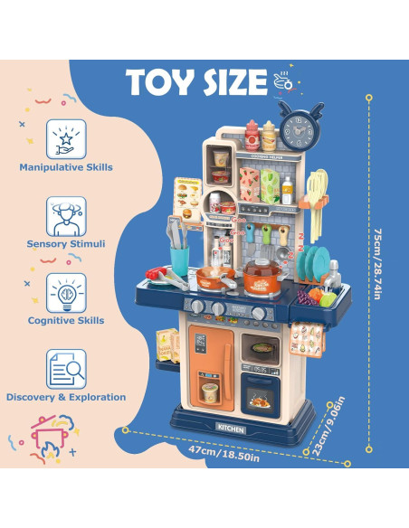 Cocina de Juguete RedCrab para Niños 75cm con Luz y Sonido