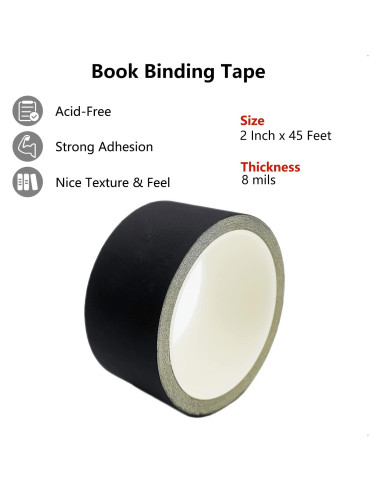 Cinta de Encuadernación de Libros Topiverse 61 cm x 7.32 m Negra