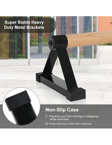 Barras de Flexiones de Madera Airogym - Soporte 600 lbs