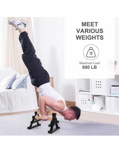 Barras de Flexiones de Madera Airogym - Soporte 600 lbs