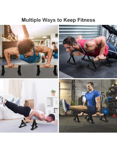 Barras de Flexiones de Madera Airogym - Soporte 600 lbs