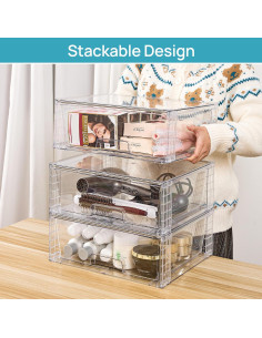 Cajones de Almacenamiento Apilables Vtopmart 2 Piezas 30.5x38.1x14.5 cm 2