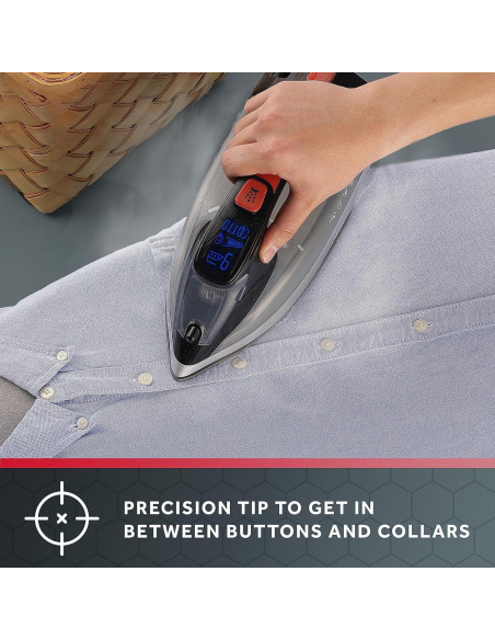 Plancha de Vapor Digital Sunbeam 1700W con Pantalla LCD