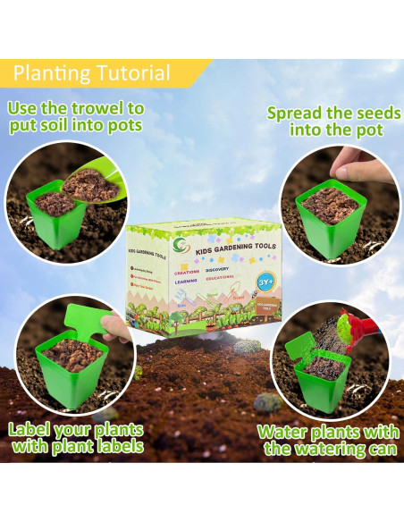 Juego de Jardinería para Niños 12 PCS - Herramientas Seguras