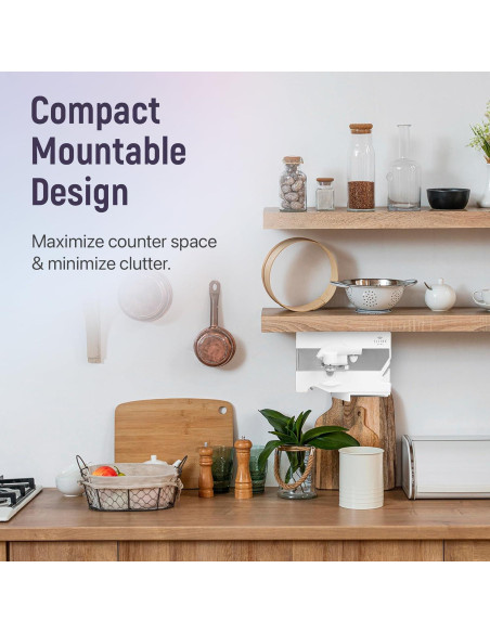 Abrelatas Eléctrico 4 en 1 Elitra Home Blanco - Afilador y Abrebotellas