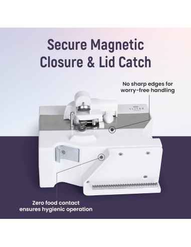 Abrelatas Eléctrico 4 en 1 Elitra Home Blanco - Afilador y Abrebotellas