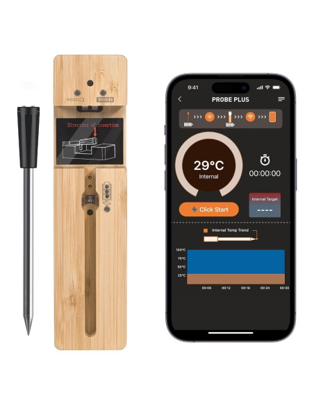Termómetro de Carne Inalámbrico Bluetooth LFCFORLDX FM200