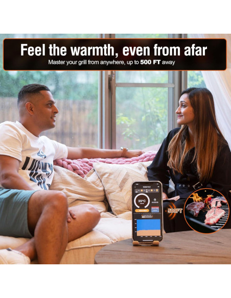 Termómetro de Carne Inalámbrico Bluetooth LFCFORLDX FM200