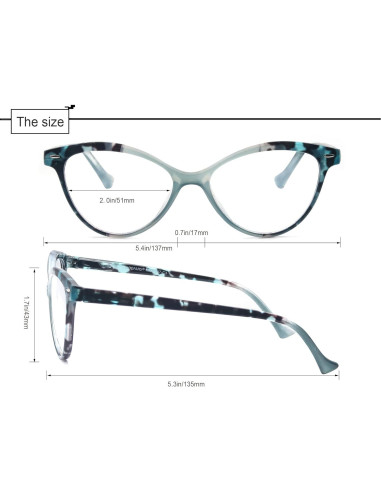 Gafas de Lectura MODFANS Ojo de Gato 4 Paquete 3.0x