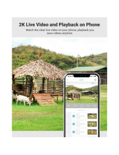 Cámara de Seguridad Solar 4G LTE Tefrio 2K Inalámbrica Exterior 2