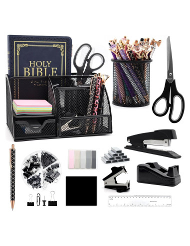 Juego Organizador de Escritorio 12 en 1 Shellvcase Negro