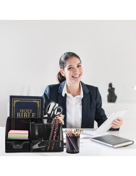 Juego Organizador de Escritorio 12 en 1 Shellvcase Negro