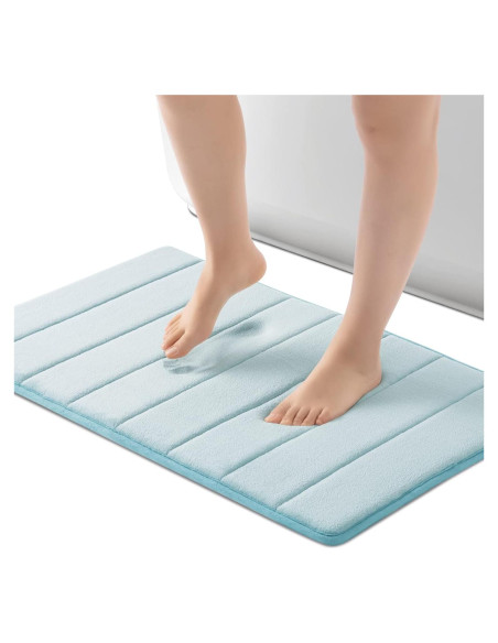 Alfombra de Baño Antideslizante ROSMARUS 43x61 cm Azul