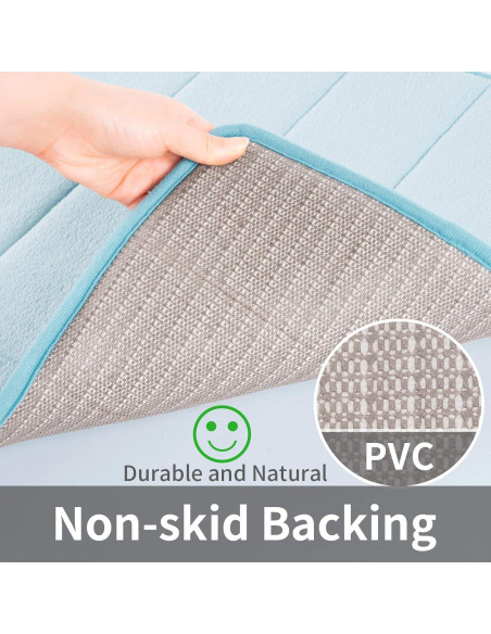 Alfombra de Baño Antideslizante ROSMARUS 43x61 cm Azul