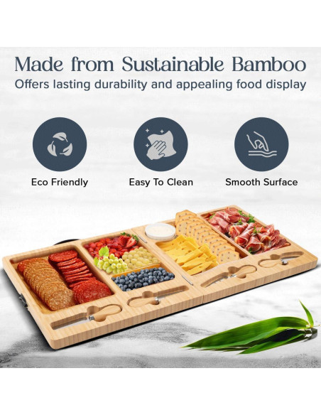 Tabla de Charcutería Plegable Storybook Living 61x30.5cm Bambú