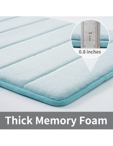 Alfombra de Baño Antideslizante ROSMARUS 43x61 cm Azul