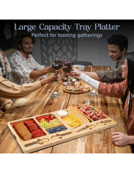 Tabla de Charcutería Plegable Storybook Living 61x30.5cm Bambú