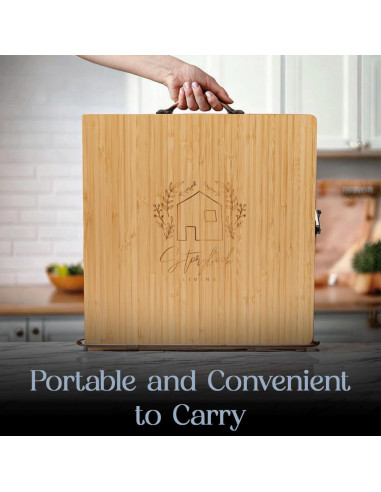 Tabla de Charcutería Plegable Storybook Living 61x30.5cm Bambú